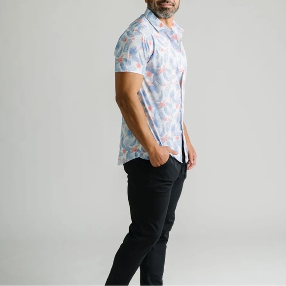 Men's ZYIA Hibiscus Prospect Buttondown Shirt-XL - Picture 5 of 11